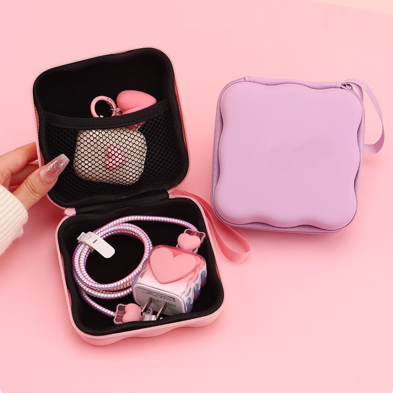 Cable Organizer Bag - Portable Cable Protector Set Storage Bag