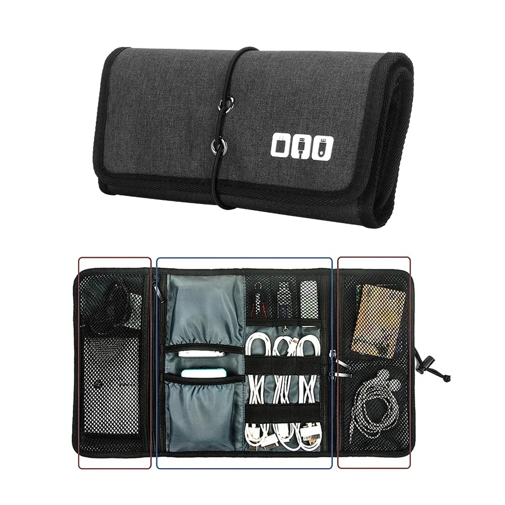Tech Accessories Travel Case - Electronic Organizer Cord Pouch, Travel Cable