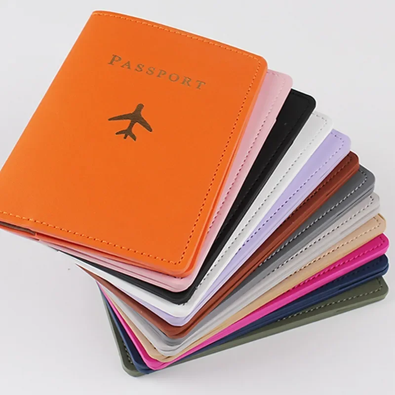 1PCS PU Leather Plane Passport - Tech Accessories Travel ulasan dan harga