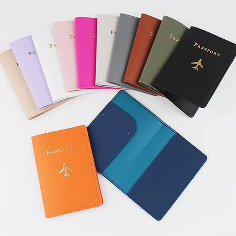 1PCS PU Leather Plane Passport - Tech Accessories Travel ulasan dan harga