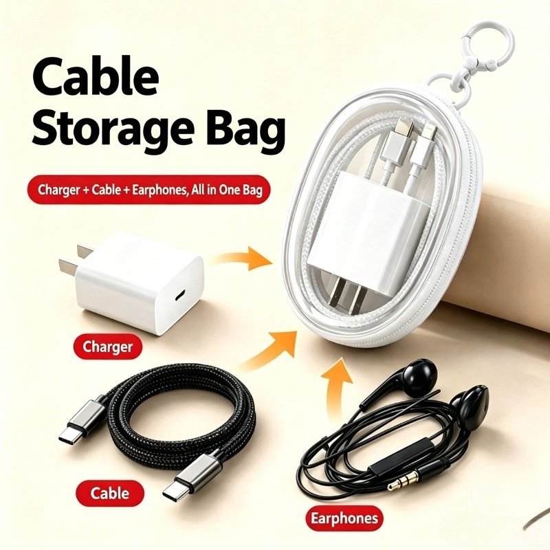 Portable Travel Waterproof Dat - Cable Organizer Bag ulasan dan harga
