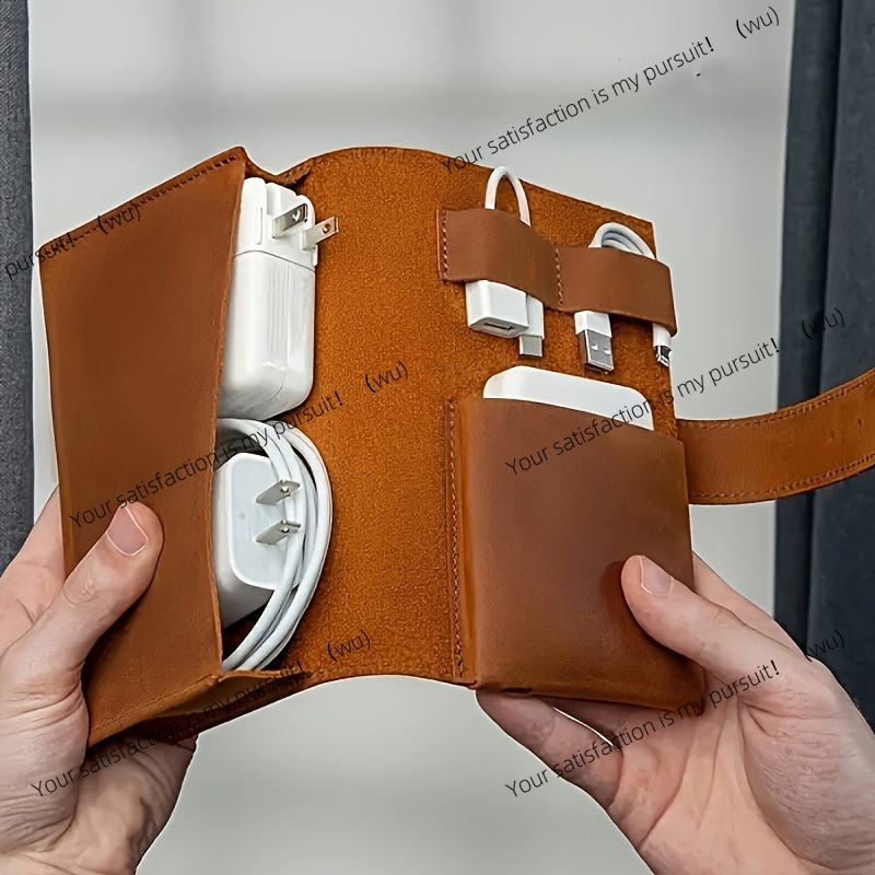 1pc PU Leather Multi-Compartme - Tech Accessories Travel Case ulasan dan harga