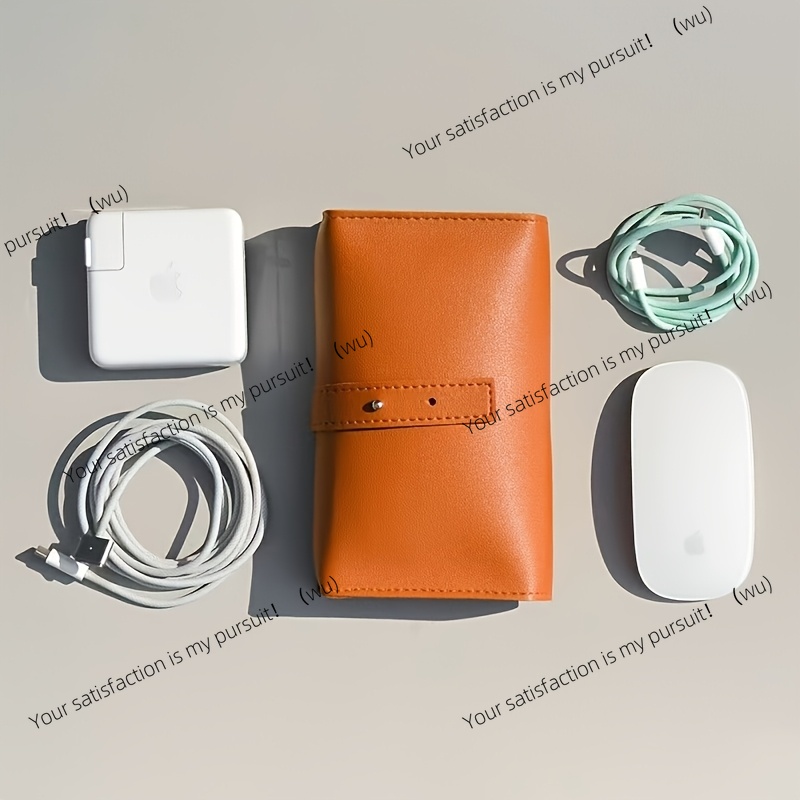 1pc PU Leather Multi-Compartme - Tech Accessories Travel Case ulasan dan harga