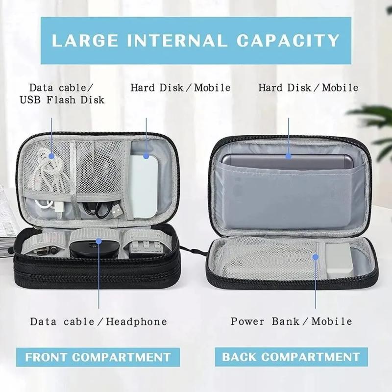 1PCS Grey/Black/Pink/Navy NEW  - Cable Organizer Bag ulasan dan harga