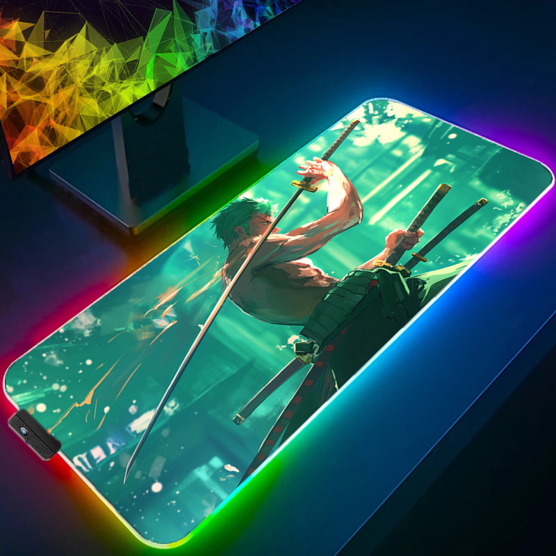 ONE PIECE Zoro Mouse Pad RGB G - Tech Accessories For Desk ulasan dan harga