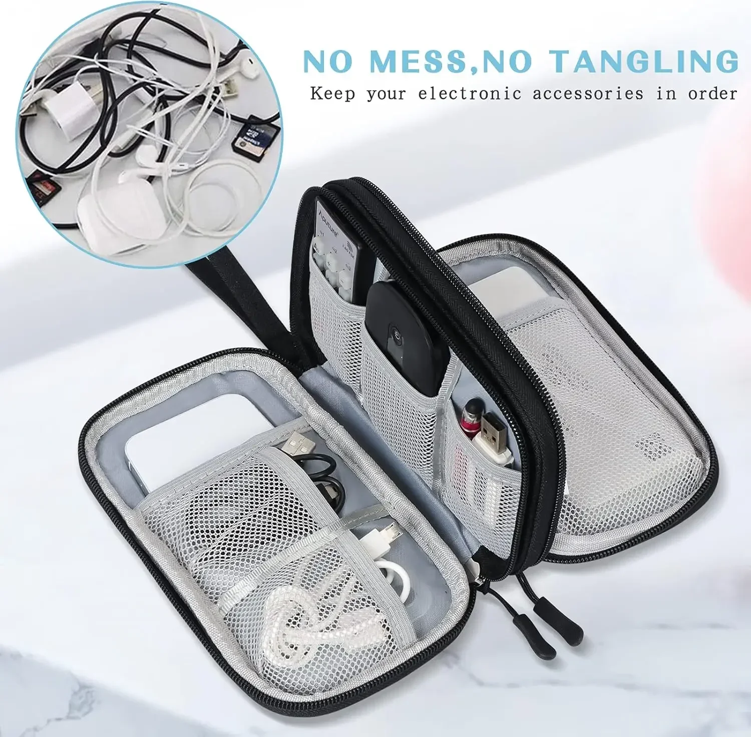 Travel Cable Bag Portable Digi - Cable Organizer Bag ulasan dan harga