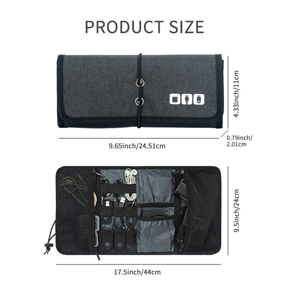 Electronic Organizer Cord Pouc - Tech Accessories Travel Case ulasan dan harga