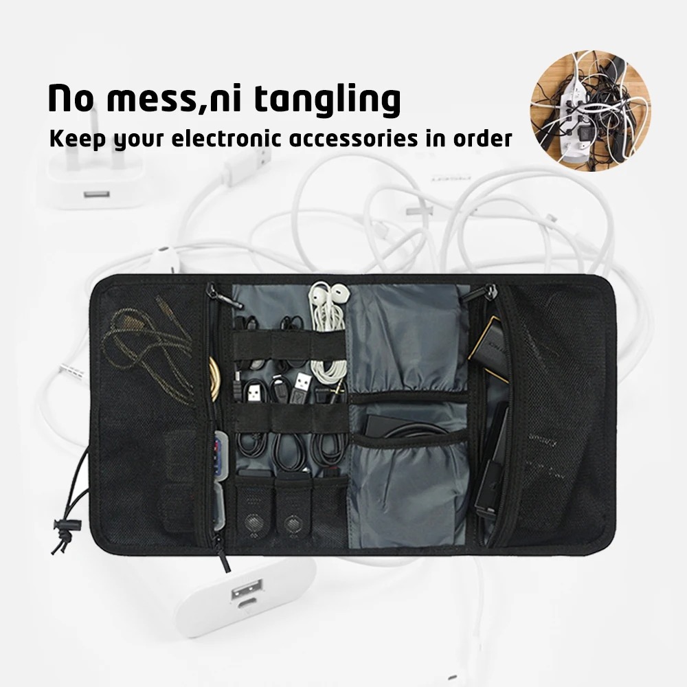 Electronic Organizer Cord Pouc - Tech Accessories Travel Case ulasan dan harga